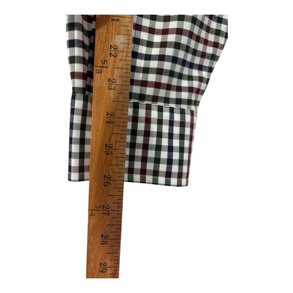 Lands End Shirt Men 18 Big & Tall Supima Cotton Black Red White Checked No Iron‎ - Picture 7 of 8